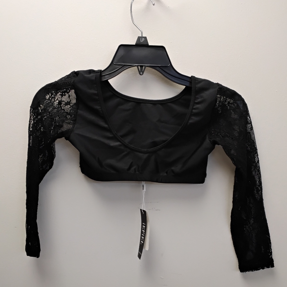 iEFiEL Lace Sleeve Crop Top - Picture 2 of 2